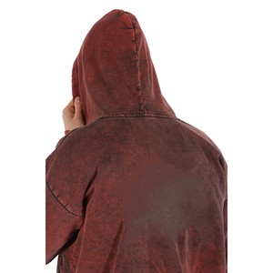 Sweat à capuche oversize délavé pour homme 100 % coton French Terry couleur unie décontracté avec poche coupe classique style automne - Product Image 4