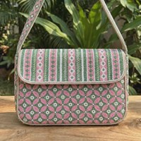 Sacs à main brodés de perles, faits sur mesure avec des décorations en perles de rocaille, sacs en lin faits à la main, imperméables, écologiques, pour femmes