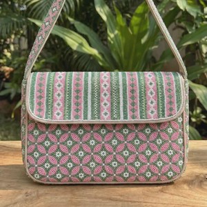 Bolsos de Mano Bordados con Cuentas, Hechos a Mano con Decoración de Cuentas de Semillas, Bolsos de Lino Hechos a Mano, Impermeables y Ecológicos para Mujer - Product Image 2