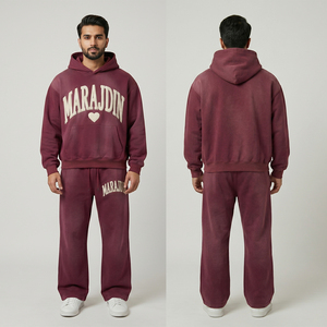 Ensemble de survêtement deux pièces pour homme, collection Hiver 2026, respirant et anti-transpiration, en polyester/coton, idéal pour le jogging (vente en gros) - Product Image 5