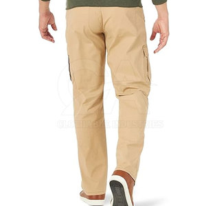 <b>Men</b> Casual Flat Front Trousers with Multi Pockets <b>Stretch</b> Fabric <b>Men</b> Plus Size Flat Front Pants with Pockets Loose Fit - Product Image 2