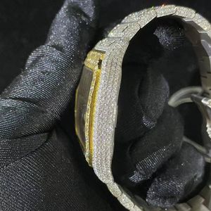 Splendid Gift Jewelry Men's Rhinestone Analog Quartz <b>Watch</b> Case Sapphire <b>Crystal</b> Chronograph Luxury Antique ETA Movement 28mm - Product Image 3