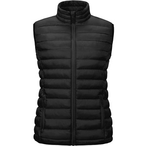 Dernier modèle Gilet d'hiver matelassé zippé pour femme, style streetwear, avec logo personnalisé, vêtement d'extérieur tendance, gilet équestre - Product Image 2