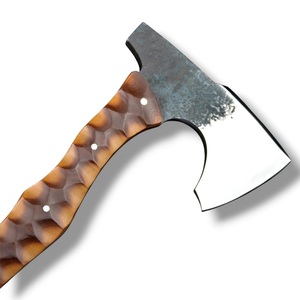 ขวานตีเปิดฝากระติ้งกลางแจ้งแบบเต็มด้าม คาร์บอนสตีล ยี่ห้อ Nordic Forge รุ่น Bearded  ด้ามไม้พะยูง  แบบ ODM ที่ปรับแต่งได้ - Product Image 4
