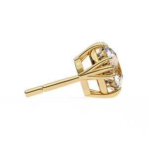 Classic <b>Tops</b> Round Cut E VS 1ct Each Lab Grown Diamond 14K Gold IGI Certified <b>Earring</b> <b>Tops</b> for Gift Party & Anniversary - Product Image 2