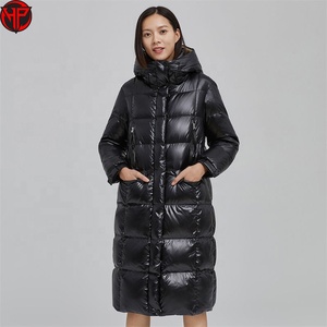 Chaqueta acolchada larga de invierno para mujer, abrigo con capucha, manga larga, impermeable, a prueba de viento, abrigo largo cálido para mujer - Product Image 1