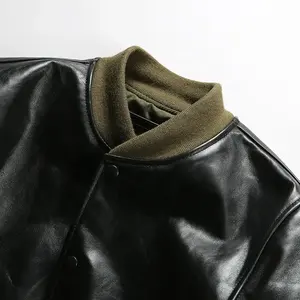 Chaquetas de Hombre de Alta Calidad del Fabricante, Chaqueta de Cuero PU Personalizada, Chaqueta Clásica Sólida para Hombre - Product Image 2