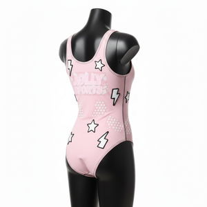 Traje de Baño Premium para Mujer en Poliéster y Spandex GSM, Color Rosa con Paneles Laterales Cosidos y Logotipo Personalizado por Transferencia Térmica - Product Image 5