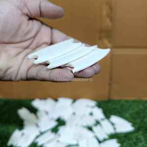 Bobine de fil en os de buffle blanc écologique faite à la main, accessoire artisanal pour la couture, prix de gros - Product Image 3