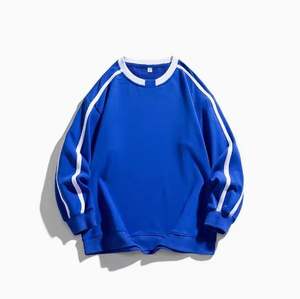 Sudadera Unisex Blanca Lisa de Otoño, Mezcla de Algodón, Corte Regular Informal, Cuello Redondo, para Hombre y Mujer - Product Image 3