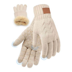 Gants d'hiver imperméables personnalisés en acrylique / coton, compatibles avec les écrans tactiles, pour hommes et femmes - Product Image 1