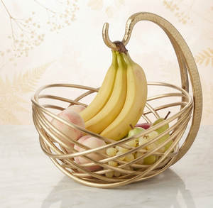 Panier à fruits en fil métallique doré, style le plus récent, pour la table de cuisine, panier décoratif pour légumes - Product Image 1