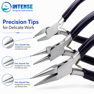Wholesale Professional Jewelry <b>Pliers</b> <b>Set</b> Round Nose Flat Nose Chain Nose <b>Pliers</b> for Beading Wire Wrapping Custom Logo - Product Image 6