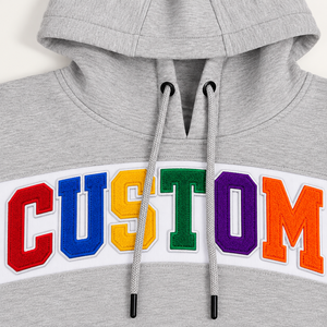 Sweat-shirts à capuche zippés color block pour hommes, marque privée OEM, en coton blanc épais, coupe oversize, avec broderie et impression DTG - Product Image 3