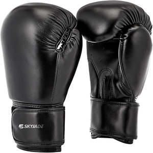 Guantes de Boxeo SALUBRIOUS SPORTS para Mujer y Hombre, de Cuero, para Exteriores, Muay Thai, MMA, UFC, con Logotipo Personalizado y Cierre de Cordones - Product Image 1