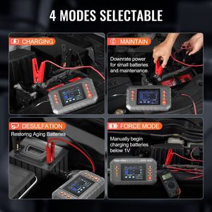 Caricabatterie Intelligente da 20 Amp per Auto con Display LCD, Carica a Flusso Lento per Batterie al Litio LiFePO4 e al Piombo-Acido (AGM/Gel/SLA) - Product Image 6