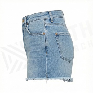 Shorts de Mezclilla Casuales de Verano para Mujer, a la Moda, Desgastados, Elegantes, de Cintura Alta, Perforados, Jeans Sexys, Color Personalizado, Ropa de Moda - Product Image 3