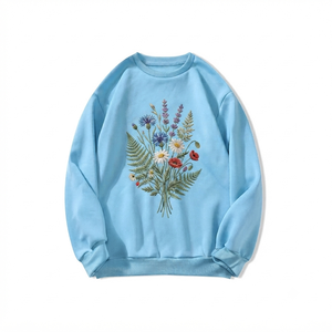 Sweat-shirt en molleton français pour femmes, OEM ODM, fabrication sur mesure, usine de sweat-shirts pour femmes, production en gros, fabricant de vêtements de mode, vente en gros - Product Image 1