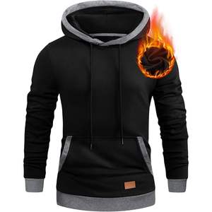 2025 <b>Men's</b> Casual Cotton <b>Hoodie</b> Fashion Long Sleeve Drawstring Fleece Pullover with 3D Embroidery and Pockets - Product Image 2