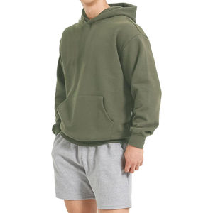 Sudadera con capucha de algodón puro para hombre, con estampado puff y lavado ácido, de manga larga, forro polar, bordada, para invierno, de outlet de fábrica. - Product Image 5