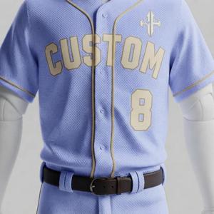 Ensemble d'uniformes de baseball personnalisés sublimés pour hommes, col en V, manches courtes, logo blanc, 100 % polyester haute qualité, coupe classique - Product Image 6