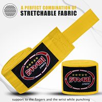 Bandages de boxe FARABI SPORTS en coton élastique et polyester, fermeture auto-agrippante réglable, unisexe adulte, équipement de protection MMA Muay Thai