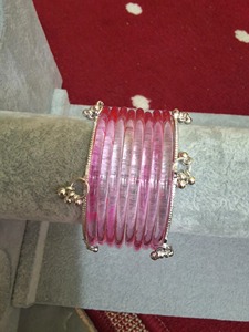 Signature Style Silver Plated Jelly <b>Glass</b> Fashion Trendy Stackable Women's <b>Bangles</b> Eco-Friendly Wedding Daily Wear Wrist - Product Image 3