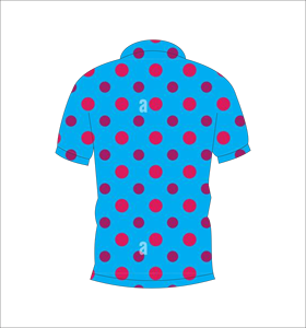 Camisa Polo de Hombre Azul y Rosa con Puntos, Sublimación Personalizada, Manga Corta, Verano, Casual, Transpirable, Ligera, para Golf - Product Image 2