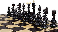 Jeu d'échecs Bevana Sleek Antique en métal/bois peint, impression numérique, plateau de jeu haut de gamme, design carré personnalisable, pour la maison et le bureau