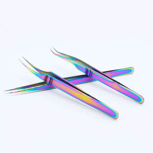 DANTRIC IMPLANTS HY-721 Premium Stainless Steel Smooth Tip 10mm Eyelash Extension Tweezers-Safest World No Infection No <b>Allergy</b> - Product Image 1