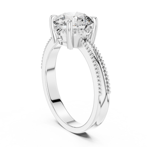 Anillo de Plata de Ley 925 con Diamante Moissanita de Corte Ovalado - Product Image 3