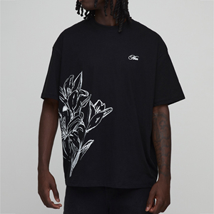 T-shirt graphique imprimé OEM pour homme, personnalisé, streetwear, manches courtes, col rond, vêtement décontracté et tendance - Product Image 1