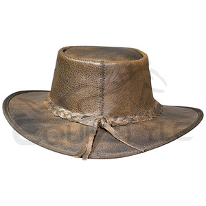 Sombrero de Cuero Plegable, Ligero, de Ala Ancha, Estilo Western, Hecho a Mano, para Viajes al Aire Libre, Fabricación OEM, Sombreros de Vaquero al por Mayor - Product Image 3
