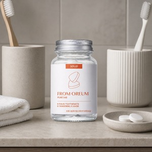 [FROM OREUM] Pasta Dental Sólida con Sabor a Mandarina de Jeju, 60 Tabletas para Cepillado Diario, Cuidado Bucal - Product Image 4