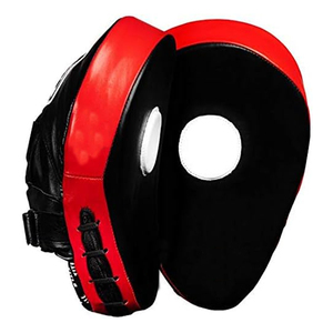 Curved Boxing Focus pad Mitts Leather Kickboxing Target Pads with Hand Grip Wrist Support for Boxing Training - Product Image 3
