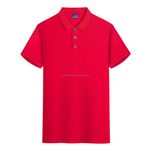 Polo en coton pas cher à la vente chaude avec un design à double perle en couleur unie Polo pour homme Col polo T-shirt - Product Image 2