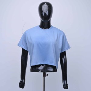 High Quality wholesale Custom Print Crew Neck Full Sleeve Women's T-Shirt Regular Fit 100% Cotton Quick Dry Boxy - Product Image 1