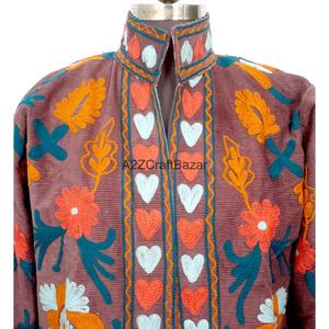 Wholesale Embroidered Breathable Cotton Lining Eco-Friendly Quick Dry Cotrise <b>Jackets</b> Unisex Coat Spring Autumn Ethnic - Product Image 2