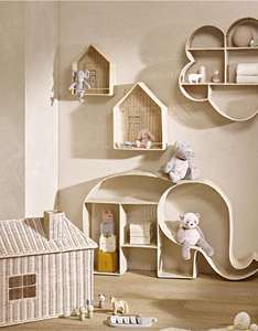 Organizador de Juguetes Hecho a Mano, Caja de Almacenamiento de Mimbre en Forma de Casa, Color Blanco Lavado, para Cuarto de Juegos Infantil - Product Image 3