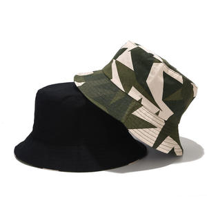 Unisex Camouflage Bucket Hat Canvas Cotton <b>Yarn</b> Spring Summer Casual Hat - Product Image 1