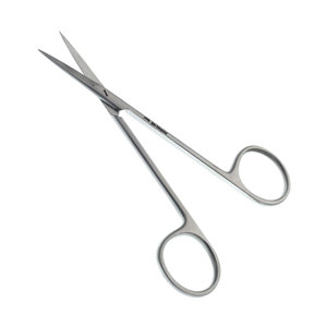 Tijeras Iris de 4 1/2 Pulgadas, Rectas, Manuales, Extra Delicadas, Instrumento Quirúrgico Oftálmico de Acero Inoxidable para Disección de Tejidos Finos - Product Image 1