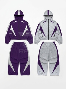 OEM Custom <b>Wind</b> <b>Breaker</b> Jacket Tracksuits Windbreaker Jacket Jogger Set Sweat Pant Suit Zip up Hooded Nylon Track Suit for Men - Product Image 6