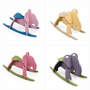 ของเล่นไม้รูปช้างโยกได้ สำหรับเด็กอายุ 2 ถึง 4 ปี แบบ unisex วัสดุปลอดภัย ดีไซน์ขอบเรียบ - Product Image 6