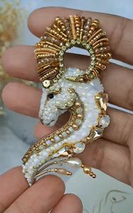 Premium Quality MD HANDICRAFTS Model MD-9635 Handmade Embroidery Beaded Brooch for Unisex Gift and Personal Style - Product Image 4