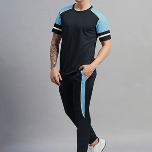 Conjunto Deportivo de Verano para Hombre, de Alta Calidad, Personalizado, Estilo Jogger, Corte Regular, Manga Corta, Informal, Transpirable, con Pedrería - Product Image 1