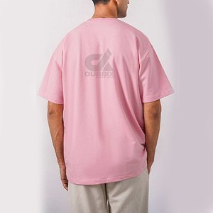 Camiseta DUBBIX Rosa de Manga Corta para Hombre, Corte Regular, Cuello Redondo, Informal, de Algodón, con Logotipo Estampado en la Parte Delantera, Ecológica, Transpirable y de Secado Rápido - Product Image 4