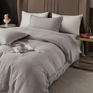 Draps de lit respirants 100% lin, linge de lit en lin naturel français lavé, ensemble de draps - Product Image 3
