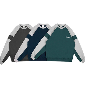 เสื้อสเวตเชิ้ตคอกลมแขนยาวผ้าคอตตอนเทอร์รี่คุณภาพดี 100% บุซับใน ปักโลโก้ตามสั่ง สีตัดต่อ สำหรับผู้ชาย - Product Image 5