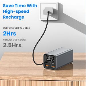 20000mah 65W <b>USB</b>-<b>C</b> PD Laptop Power Bank Fast Charging Portable <b>Type</b>-<b>C</b> Charger with <b>USB</b>-<b>C</b> <b>Cable</b> Compatible with IOS - Product Image 6