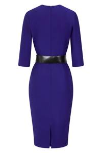 ชุดเดรสโปโลสปอร์ตสำหรับผู้หญิง ทนทาน ไม่ซีดจาง ผลิตจากผ้าฝ้ายปิเก้ พร้อมโลโก้แบบกำหนดเอง แถบสีตัดกัน เสื้อผ้าสตรี - Product Image 5